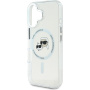 Karl Lagerfeld IML K&CH Heads capac cadru metalic cu MagSafe pentru iPhone 16 - transparent