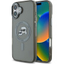 Karl Lagerfeld IML K&CH Heads capac cadru metalic cu MagSafe pentru iPhone 16 - gri