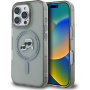 Karl Lagerfeld IML K&CH Heads capac cadru metalic cu MagSafe pentru iPhone 16 Pro Max - gri