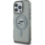 Karl Lagerfeld IML K&CH Heads capac cadru metalic cu MagSafe pentru iPhone 16 Pro Max - gri