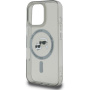Karl Lagerfeld IML K&CH Heads capac cadru metalic cu MagSafe pentru iPhone 16 Pro Max - gri