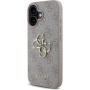 Guess Husă 4G Metal Logo pentru iPhone 16 - roz