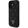 Guess Husă 4G Triangle Metal Logo pentru iPhone 16 - neagră