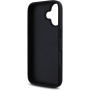 Guess Husă 4G Triangle Metal Logo pentru iPhone 16 - neagră