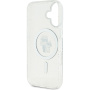 Karl Lagerfeld Husă cu sclipici IML Karl și Choupette cu MagSafe pentru iPhone 16 - argintiu