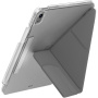 Husă UNIQ Camden Click cu suport origami și spațiu pentru Apple Pencil pentru iPad Air 11" (2024-2026) - gri