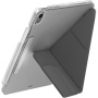 Husă UNIQ Camden Click cu suport origami și spațiu pentru Apple Pencil pentru iPad Air 13" (2024-2026) - gri
