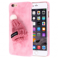 Carcasă / husă de protecţie, din pluş, pentru Apple iPhone 6S / 6 - roz