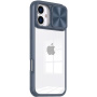 Husă cu capac glisant pentru obiectivul camerei pentru iPhone 16 - albastru închis