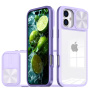 Husă cu capac glisant pentru obiectivul camerei pentru iPhone 16 - violet