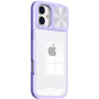 Husă cu capac glisant pentru obiectivul camerei pentru iPhone 16 Plus - violet