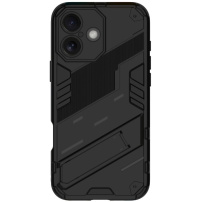 Husa de protectie rezistenta cu suport pentru iPhone 16 - neagra