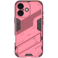 Husa de protectie rezistenta cu suport pentru iPhone 16 - roz