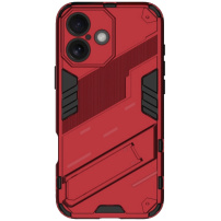 Husă de protecție durabilă cu suport pentru iPhone 16 - roșu
