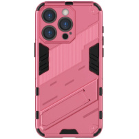 Husă de protecție durabilă cu suport pentru iPhone 16 Pro - roz
