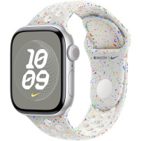 Original Apple Banda sport Nike pentru ceas Apple 42mm / 41mm / 40mm / 38mm - M/L - Platină