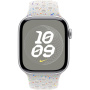 Original Apple Banda sport Nike pentru ceas Apple 42mm / 41mm / 40mm / 38mm - M/L - Platină