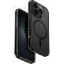 UNIQ Husă Combat MagClick cu cadru color și MagSafe pentru iPhone 16 Pro - negru