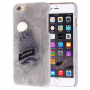 Carcasă / husă de protecţie, din pluş, pentru Apple iPhone 6S / 6 - gri