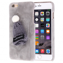 Carcasă / husă de protecţie, din pluş, pentru Apple iPhone 6S / 6 - gri