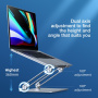 Bestand suport pliabil din aluminiu pentru iPad / MacBook - argintiu