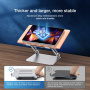 Bestand suport pliabil din aluminiu pentru iPad / MacBook - argintiu