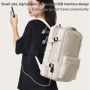 Rucsac practic cu buzunare și port USB extern pentru iPad/MacBook până la 16" - verde