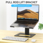 Suport din aluminiu reglabil pe înălțime E7B pentru MacBook - negru