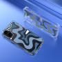 Husă cu model ondulat abstract și colțuri întărite pentru iPhone 16 - Albastru