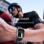 Wiwu sticla securizata cu cadru metalic pentru ceas Apple 45mm - negru