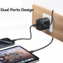 Set adaptor USAMS CC241 cu port USB-C și cablu retractabil USB-C - 30W - alb