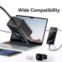 Set adaptor USAMS CC241 cu port USB-C și cablu retractabil USB-C - 30W - alb