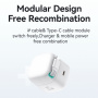 USAMS US-CC209 Set adaptor cu port USB-C și cablu retractabil Lightning - 35W - alb