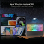 Set tastatură wireless retroiluminată cu touchpad și mouse fără fir - negru