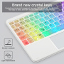 Set tastatură wireless retroiluminată cu touchpad și mouse fără fir - negru