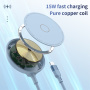 Încărcător wireless MagSafe LFX-181 cu suport rabatabil pentru iPhone / AirPods - 15W - verde