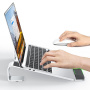 Suport din aluminiu M8 cu suport pentru încheietura din silicon pentru MacBook - argintiu
