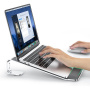 Suport din aluminiu M8 cu suport pentru încheietura din silicon pentru MacBook - argintiu
