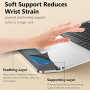 Suport din aluminiu M8 cu suport pentru încheietura din silicon pentru MacBook - argintiu