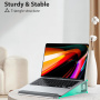 Suport din aluminiu M8 cu suport pentru încheietura din silicon pentru MacBook - argintiu