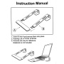Suport din aluminiu M8 cu suport pentru încheietura din silicon pentru MacBook - argintiu