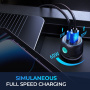 Încărcător auto JOYROOM CCN01 cu porturi USB-C / USB-A - 60W - negru