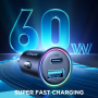 Încărcător auto JOYROOM CCN04 cu porturi USB-C / USB-A - 60W - negru
