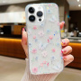 Husa transparenta sclipitoare pentru iPhone 16 Pro - fluturi