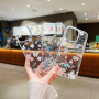 Husa transparenta sclipitoare pentru iPhone 16 Pro - fluturi