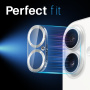 NORTHJO Sticlă securizată cu rame metalice pentru a proteja obiectivele camerei pentru iPhone 16 / 16 Plus - argintiu