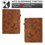 Husă tip carte cu slot pentru card și temă cu flori pentru iPad 10.2" (2019-2021) / Air 3 (2019) / Pro 10.5" - maro