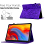 Husă tip carte cu slot pentru card și temă cu flori pentru iPad 10.2" (2019-2021) / Air 3 (2019) / Pro 10.5" - violet