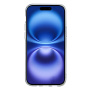 Husa moale transparenta cu motiv fulgi de zapada pentru iPhone 16 - alba