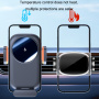 Suport Suport de aerisire auto cu încărcare wireless pentru iPhone - portocaliu-negru